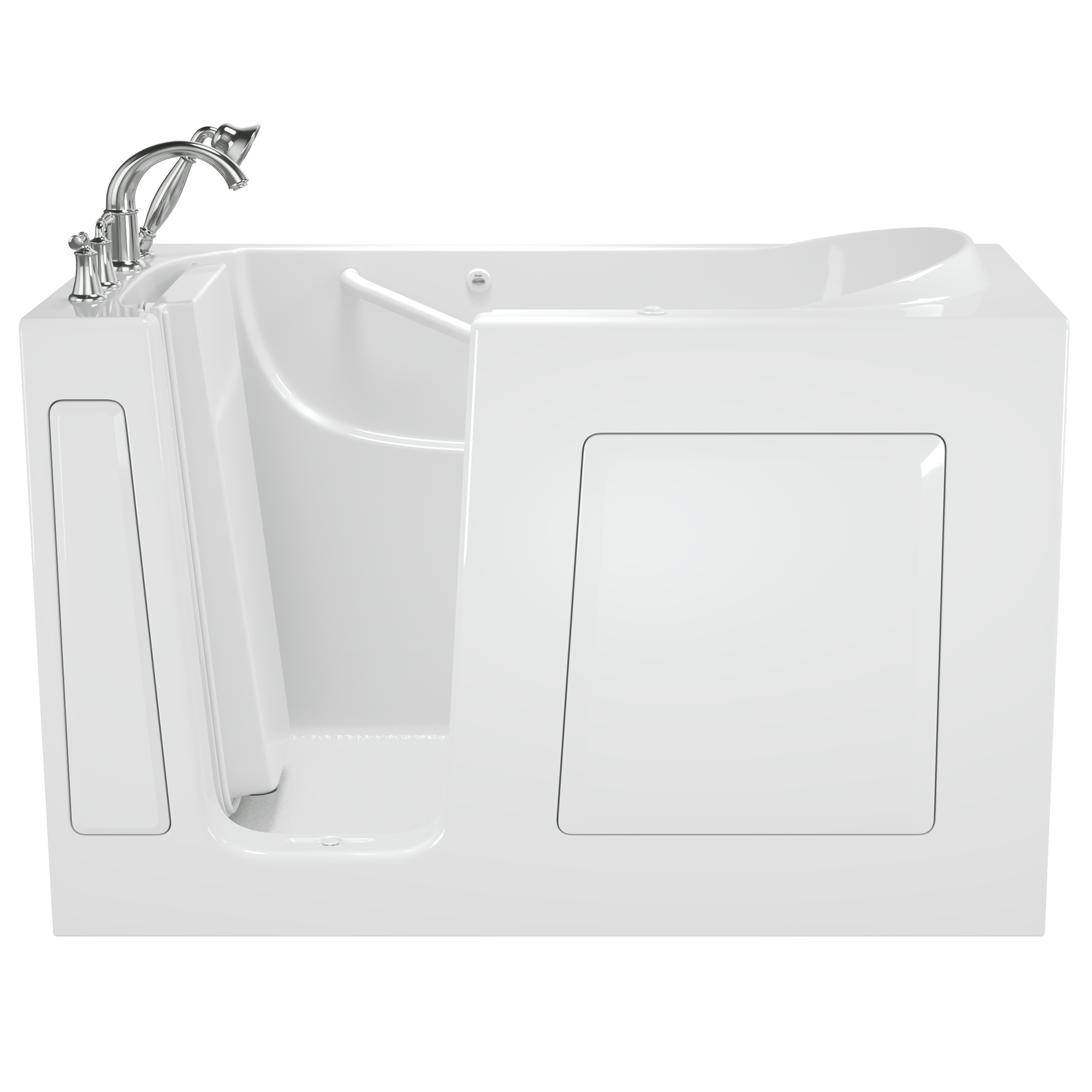 Gelcoat Value Series 30 x 60  Inch Walk in Tub With Whirlpool System   Left Hand Drain With Faucet WIB WHITE